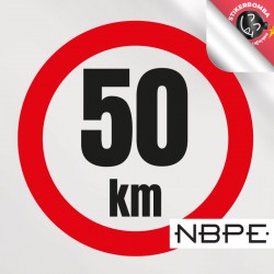 naklejka ogranicznie 50km