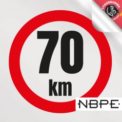 naklejka ogranicznie 70km