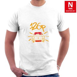 Koszulka męska z wzorem Fiat 126p - popularnym maluchem