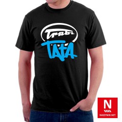 Koszulka męska ze stylizowanym napisem Trabi Tata